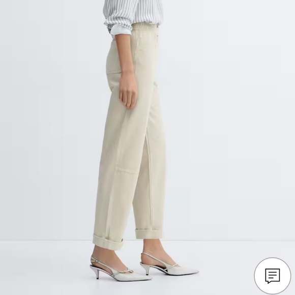 BNWT XS MANGO Highrise Tapered Jeans - Picture 4 of 9